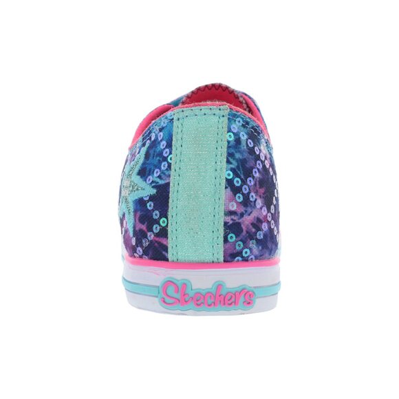 NEW Skechers Kids Twinkle Toes Chit Chat Dazzle Days Light Up Studded Sneakers - Picture 3 of 4